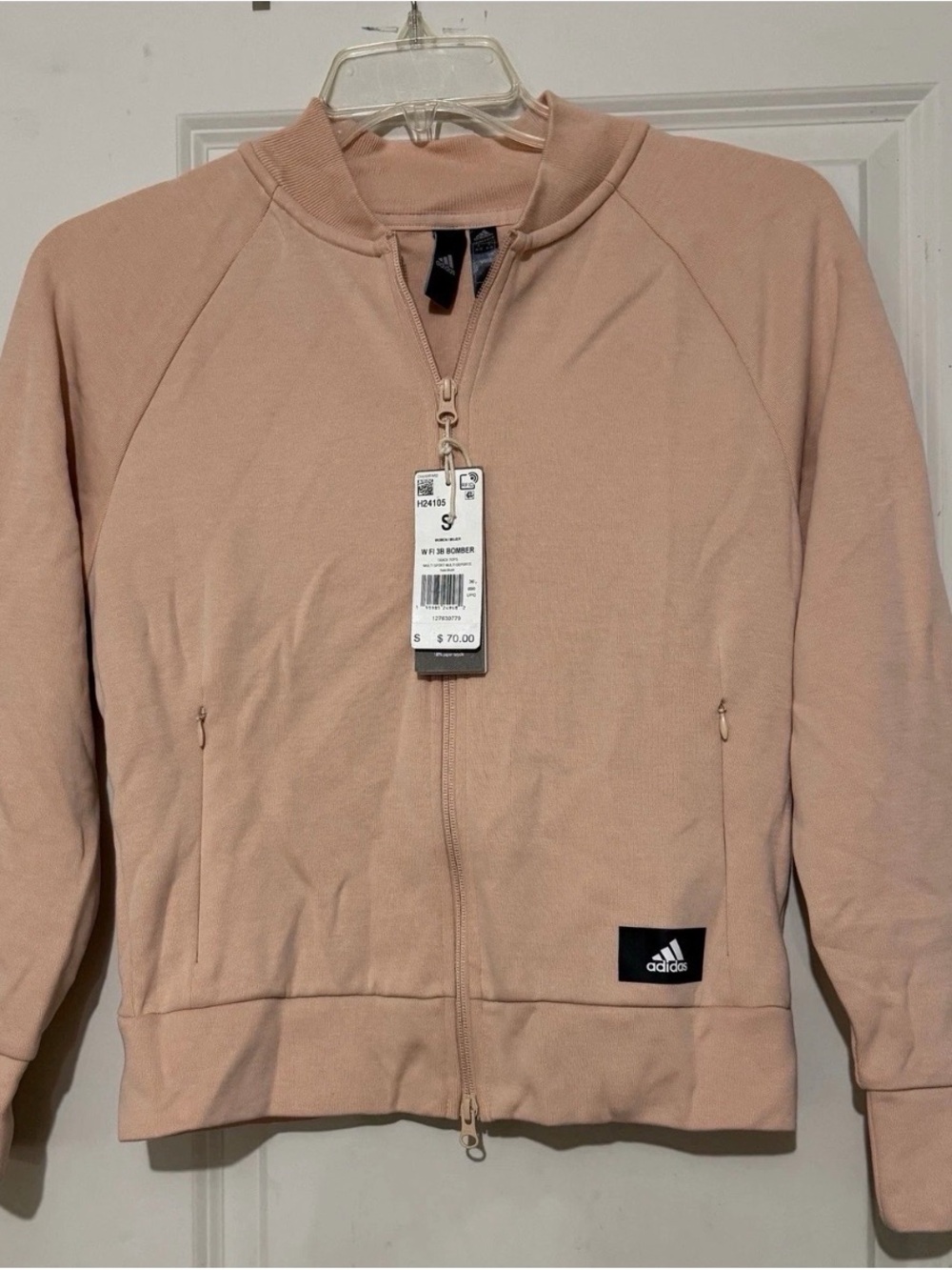 adidas Women's Light Blush Pink Bomber Jacket
